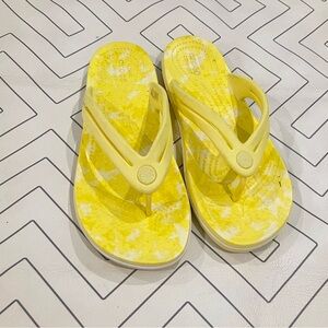 Crocs Yellow Thong Sandals